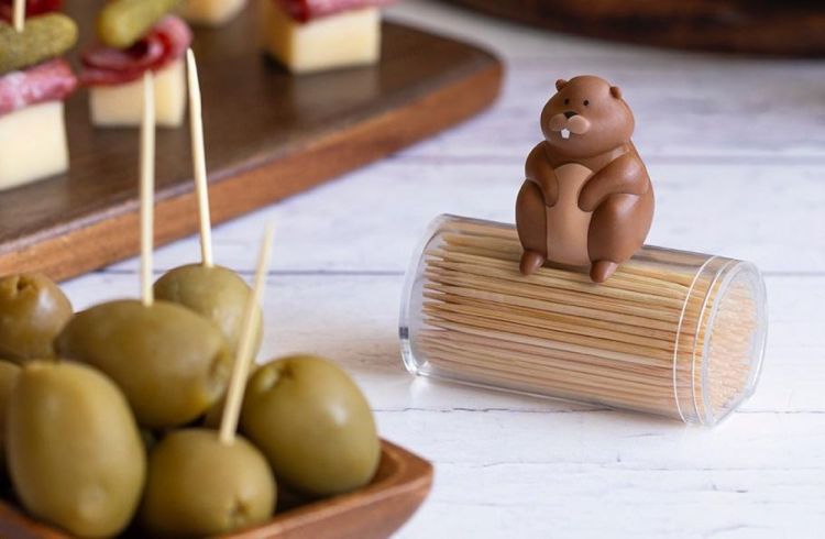 Peleg Design Distributeur de cure-dents Woody (Bruin) - Panache (Koksijde)