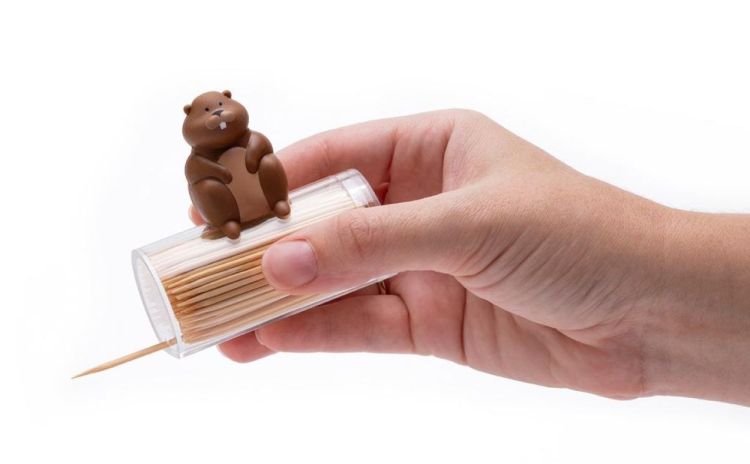 Peleg Design Distributeur de cure-dents Woody (Bruin) - Panache (Koksijde)