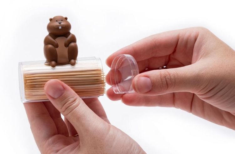 Peleg Design Distributeur de cure-dents Woody (Bruin) - Panache (Koksijde)