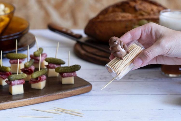 Peleg Design Distributeur de cure-dents Woody (Bruin) - Panache (Koksijde)