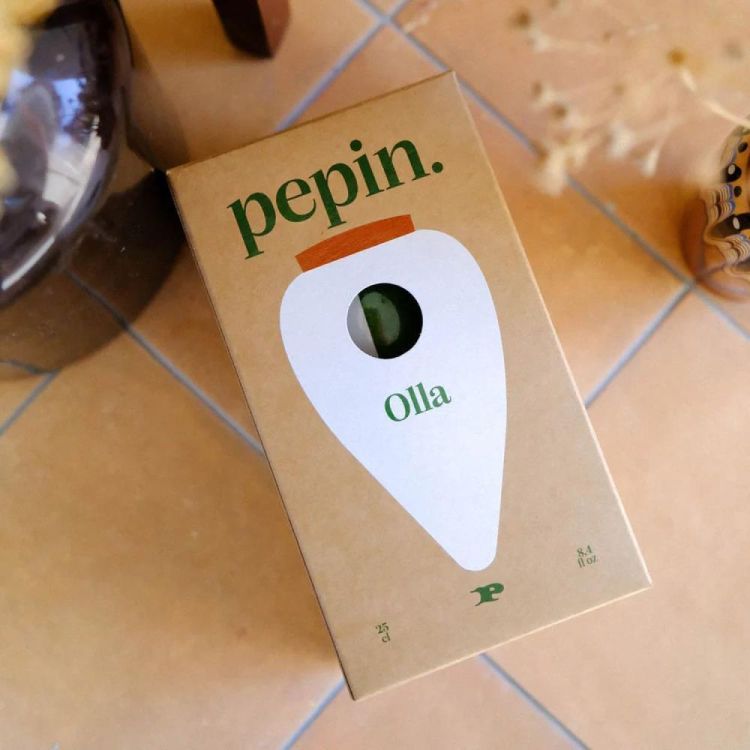 Pepin - Plant Care Olla - Strepen groen en wit (Stripes) - Panache (Koksijde)