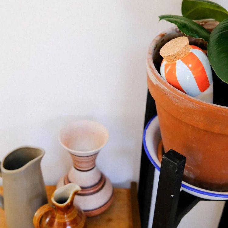 Pepin - Plant Care Olla - Rayé orange et bleu (Stripes) - Panache (Koksijde)