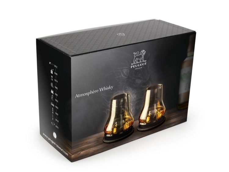 Peugeot Saveurs 2 sets Whisky degustatieset Atmosphère (Mat Zwart) - Panache (Koksijde)