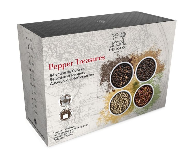 Peugeot Saveurs Pepper Treasures - set 4 Peugeot pepers (Multi) - Panache (Koksijde)