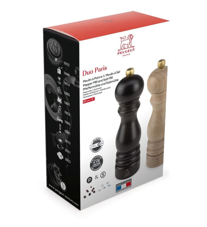 Peugeot Saveurs Set Paris u'Select peper- en zoutmolen 20cm (Chocolat & Naturel) - Panache (Koksijde)