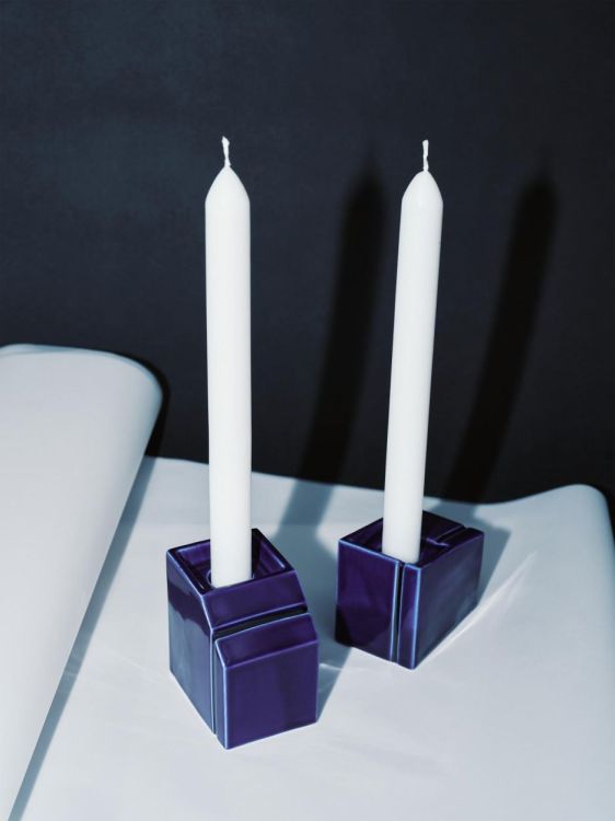 Plan C Set 2 kandelaars Blue - Silos (Blue) - Panache (Koksijde)