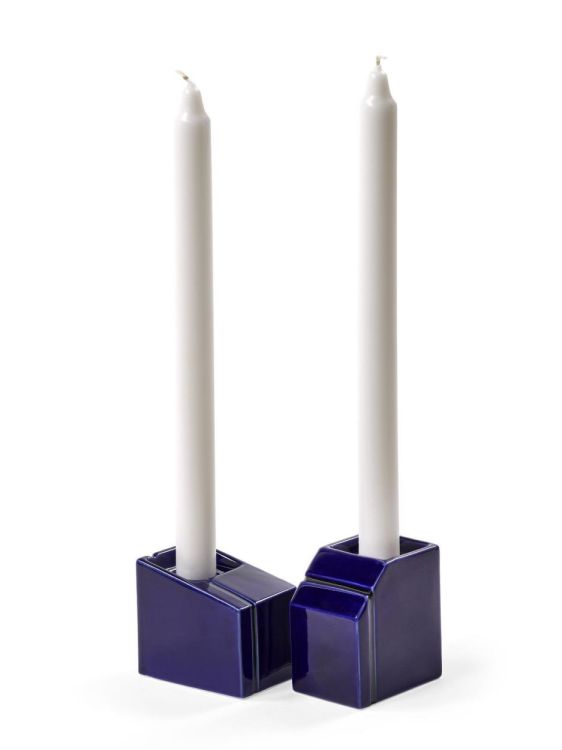 Plan C Set 2 kandelaars Blue - Silos (Blue) - Panache (Koksijde)