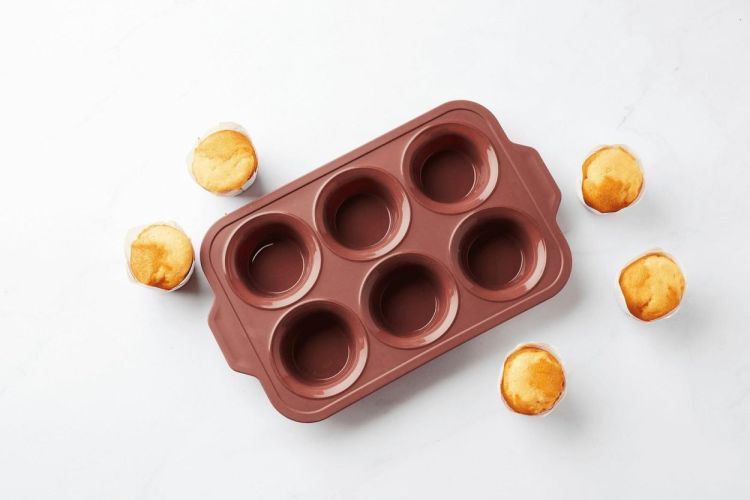 Point-Virgule Moule à 6 muffins en silicone (Vintage Maroon) - Panache (Koksijde)