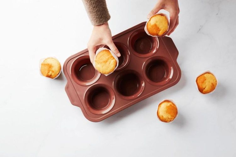 Point-Virgule Moule à 6 muffins en silicone (Vintage Maroon) - Panache (Koksijde)