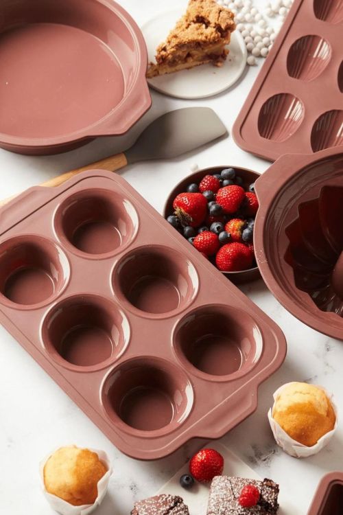 Point-Virgule Moule à 6 muffins en silicone (Vintage Maroon) - Panache (Koksijde)