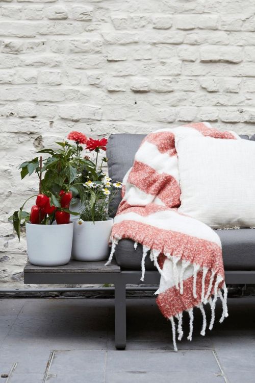 Point-Virgule Summer Plaid 170x130cm (Oranje) - Panache (Koksijde)