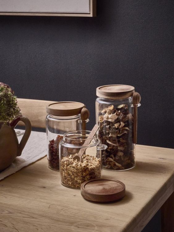 Pomax Bokaal met deksel en lepel Tribu 16cm (Hout) - Panache (Koksijde)