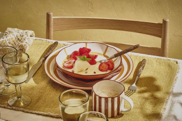 Pomax Diep bord Mykonos Ø20cm (Geel) - Panache (Koksijde)