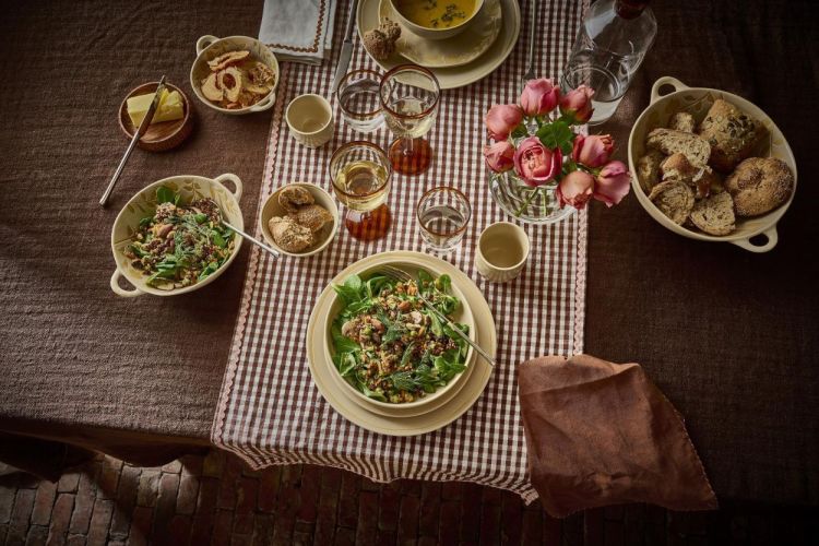 Pomax Servet linnen Olive 45x45cm (Roest) - Panache (Koksijde)