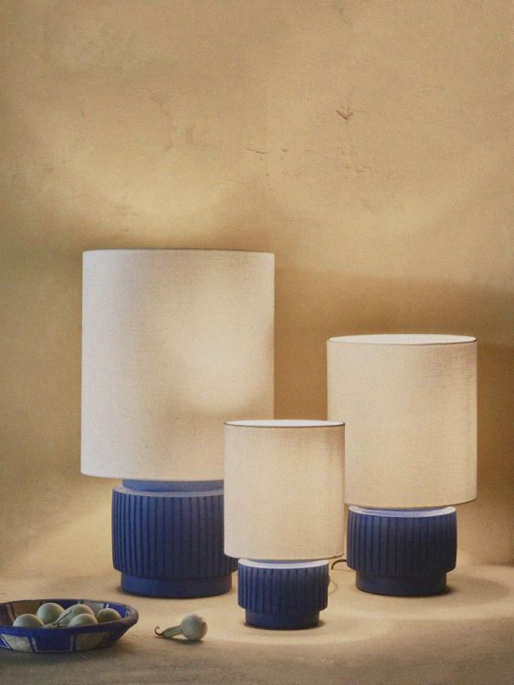 Pomax Tafellamp Cordoba 31cm (Blauw) - Panache (Koksijde)