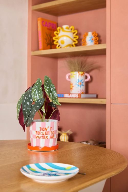 Que Rico Bloempot Lior - Don't forget to water me (Pink) - Panache (Koksijde)