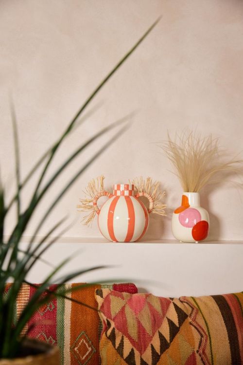 Que Rico Vaas Fernanda - Squares & Stripes (Multi) - Panache (Koksijde)