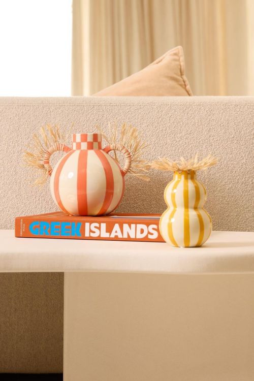 Que Rico Vaas Fernanda - Squares & Stripes (Multi) - Panache (Koksijde)