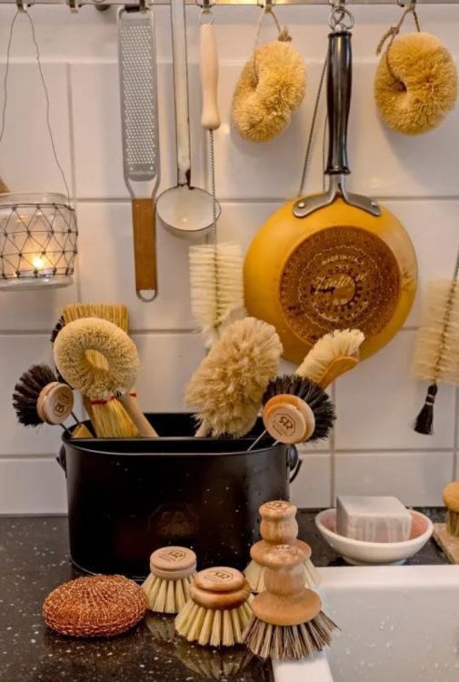 Redecker Set 2 schuursponsen koper (Koper) - Panache (Koksijde)