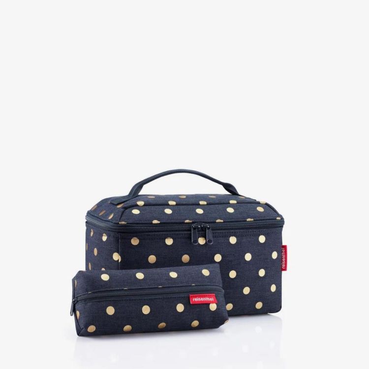 Reisenthel Perfect Match metallic dots Beautycase + gratis Rectanglelbag (Blue) - Panache (Koksijde)