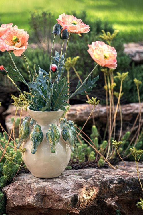 Rituali Domestici Vaas vogels L (Groen) - Panache (Koksijde)