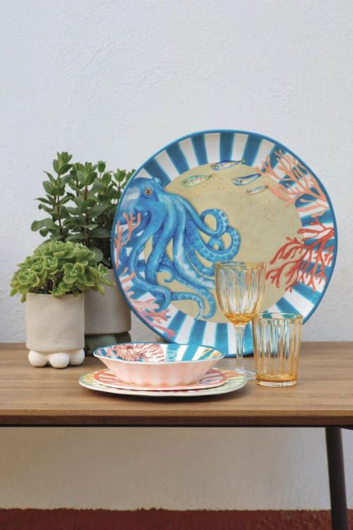 Rose & Tulipani Ronde schotel Octopus 42cm - Litorale (Multi) - Panache (Koksijde)