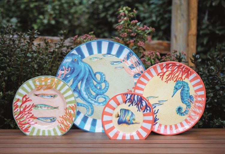 Rose & Tulipani Ronde schotel Zeepaardje 32cm - Litorale (Multi) - Panache (Koksijde)