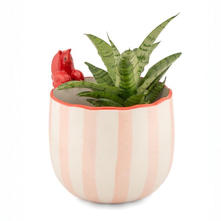 Sass & Belle Pot de fleurs avec homard curieux (Rood) - Panache (Koksijde)