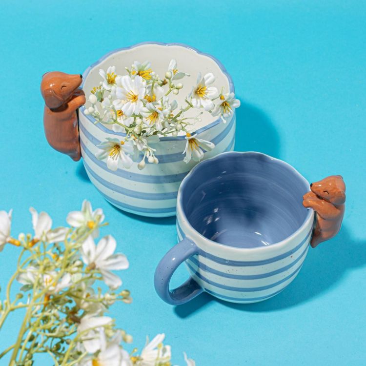 Sass & Belle Mug avec Teckel Caché (Blauw) - Panache (Koksijde)