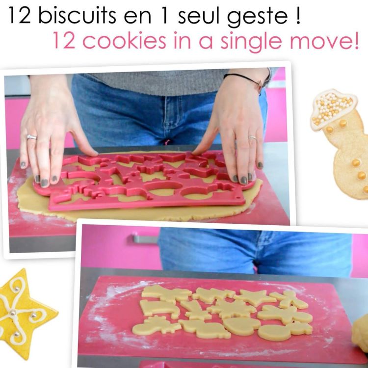 Scrap Cooking Koekjes uitsteekplaat Kerst (Rood) - Panache (Koksijde)