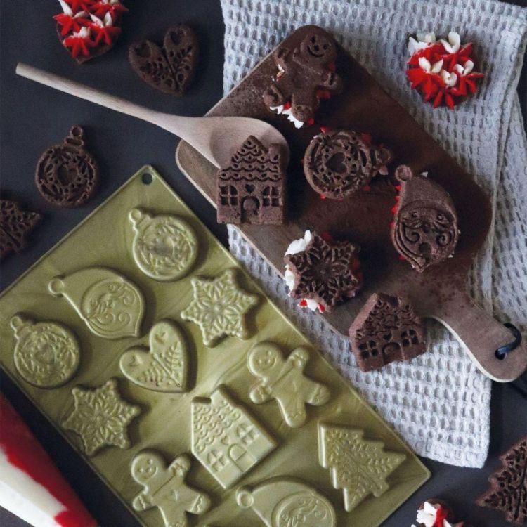 Scrap Cooking Koekjesvorm 12 Kerstfiguren (Gold) - Panache (Koksijde)