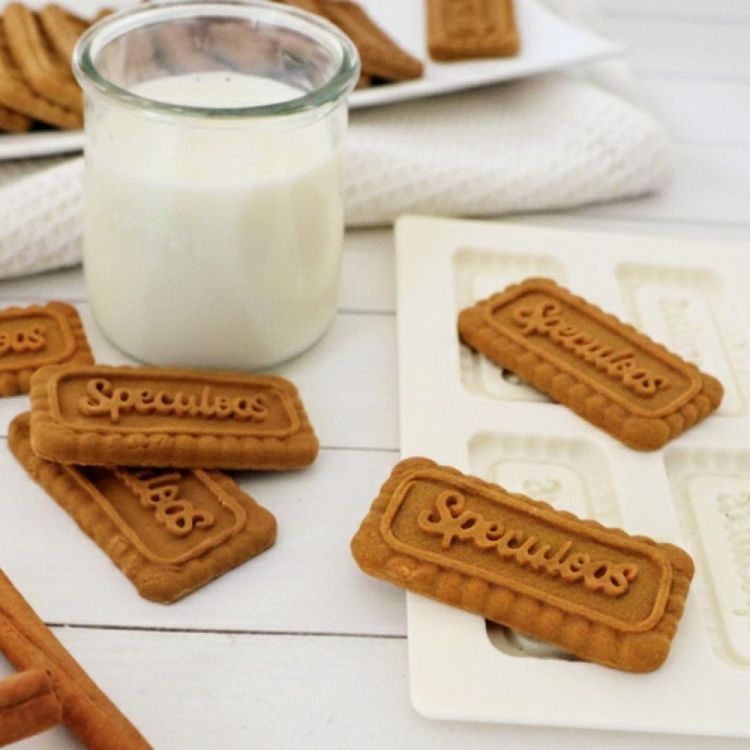 Scrap Cooking Moule à biscuits pour 12 spéculoos (Beige) - Panache (Koksijde)