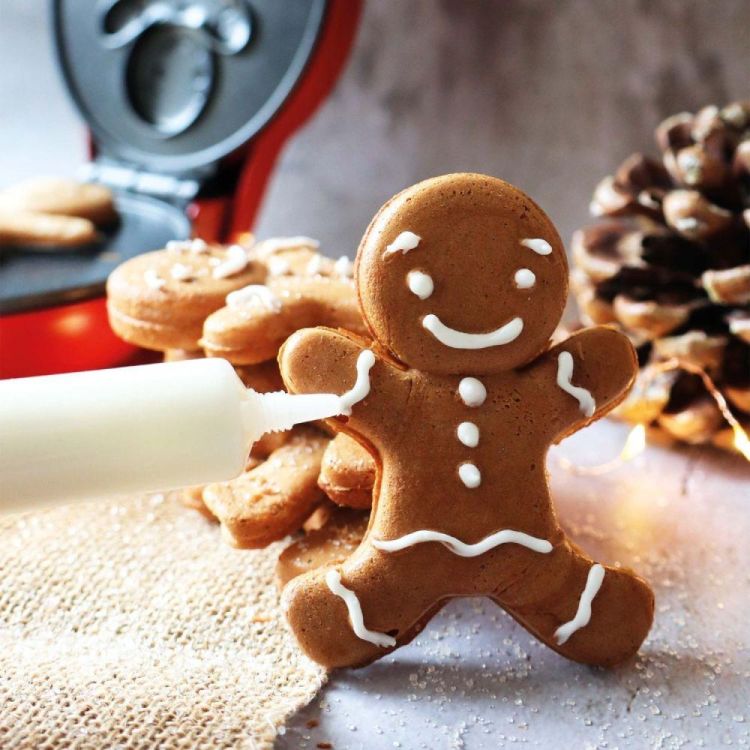 Scrap Cooking Mini wafelijzer gingerbreadman + Gingerbreadman mengeling () - Panache (Koksijde)