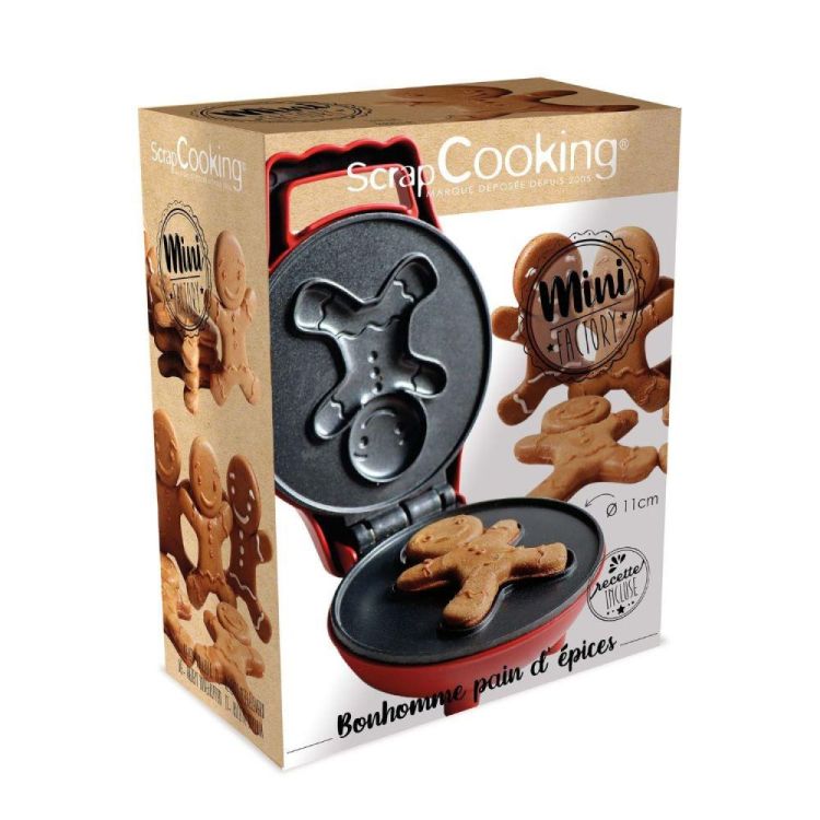 Scrap Cooking Mini wafelijzer gingerbreadman + Gingerbreadman mengeling () - Panache (Koksijde)