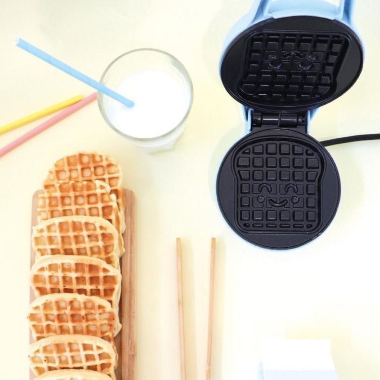 Scrap Cooking Mini wafelijzer Kawaii Wafel (Blauw) - Panache (Koksijde)