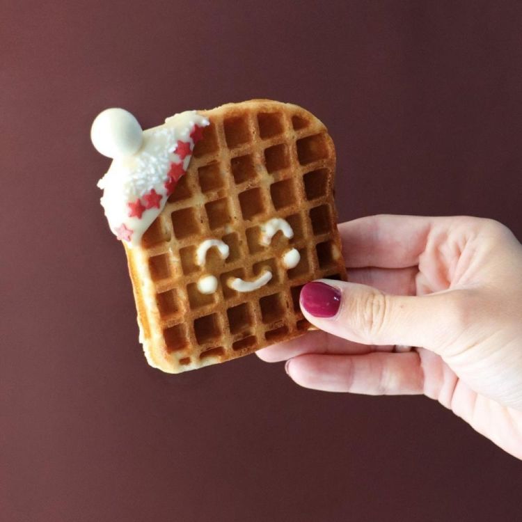 Scrap Cooking Mini wafelijzer Kawaii Wafel (Blauw) - Panache (Koksijde)