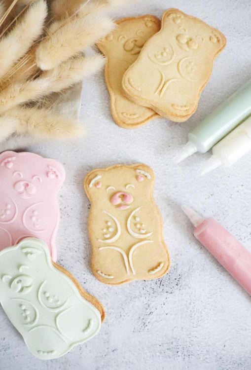 Scrap Cooking Uitsteekvormpje bear + stempel (Blue) - Panache (Koksijde)