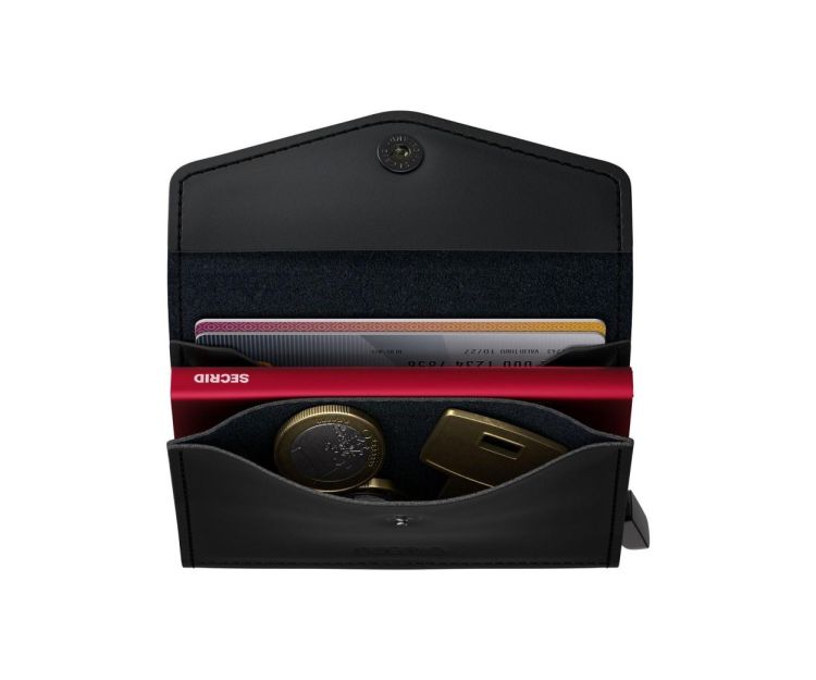 Secrid Envelope Matte (Black & Red) - Panache (Koksijde)