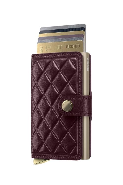 Secrid Miniwallet Emboss Diamond PREMIUM+ (Bordeaux) - Panache (Koksijde)