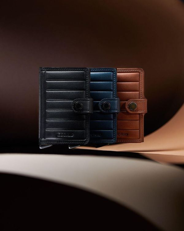 Secrid Miniwallet Emboss Lines PREMIUM+ (Black) - Panache (Koksijde)