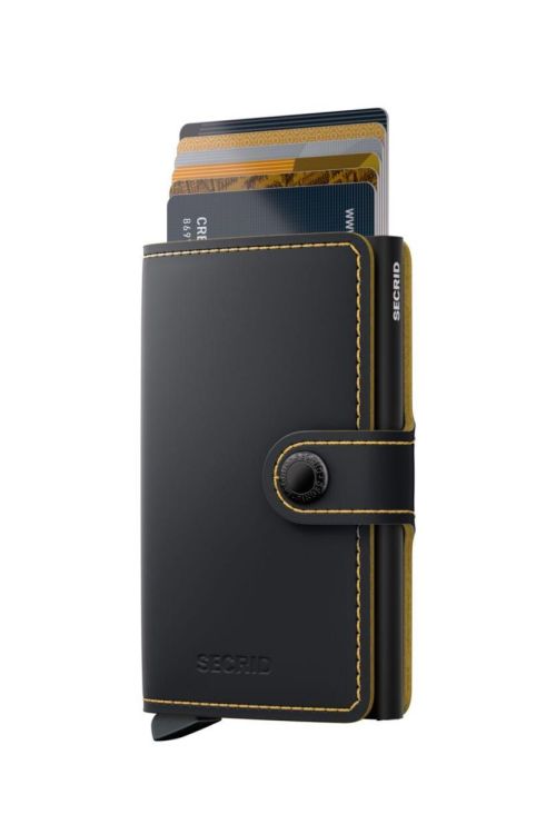 Secrid Miniwallet Matte (Black & Ochre) - Panache (Koksijde)