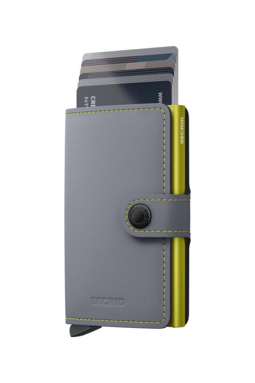 Secrid Miniwallet Matte (Grey & Lime) - Panache (Koksijde)