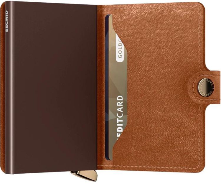 Secrid Miniwallet Premium Emboss Lines (Cognac) - Panache (Koksijde)