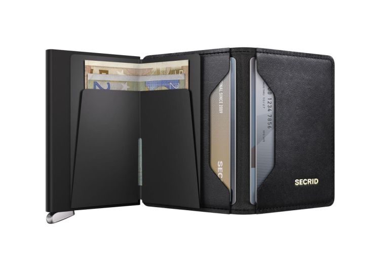 Secrid Slimwallet Emboss Lines PREMIUM+ (Black) - Panache (Koksijde)