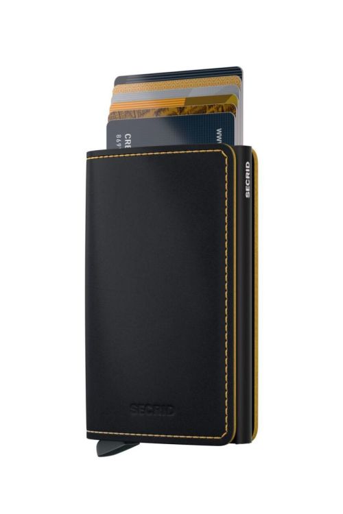 Secrid Slimwallet Matte (Black & Ochre) - Panache (Koksijde)