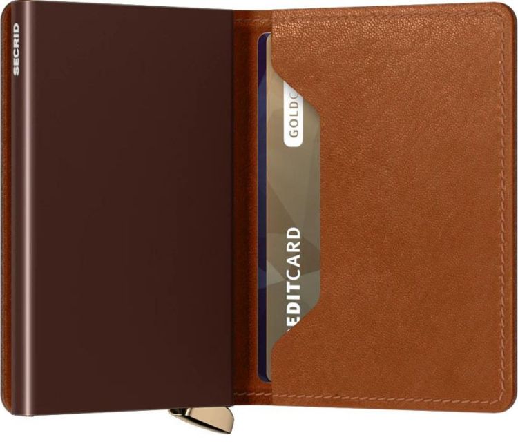 Secrid Slimwallet Premium Emboss Lines (Cognac) - Panache (Koksijde)