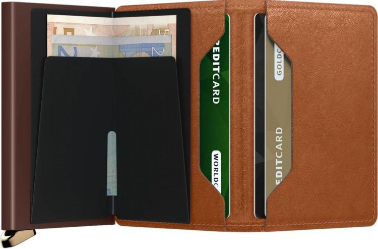 Secrid Slimwallet Premium Emboss Lines (Cognac) - Panache (Koksijde)