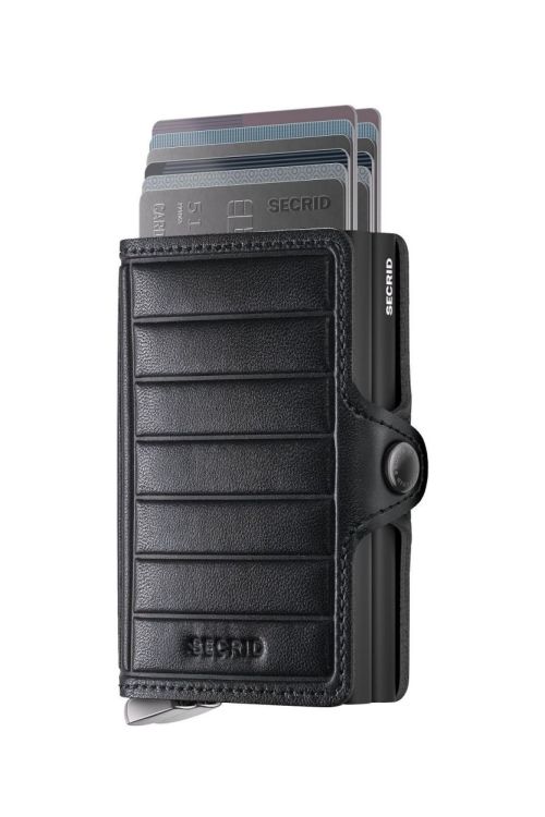 Secrid Twinwallet Emboss Lines PREMIUM+ (Black) - Panache (Koksijde)