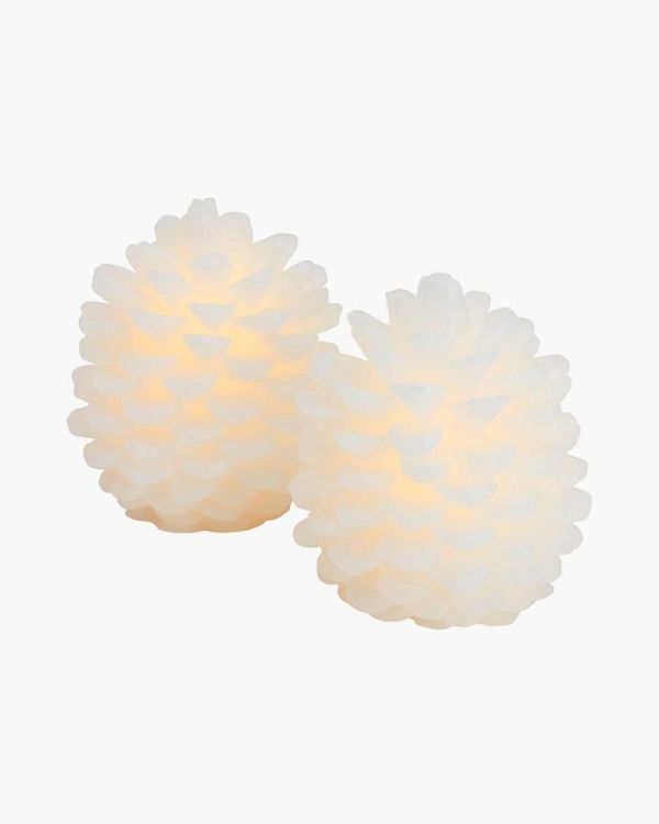Sirius Home Set de 2 Clara Pommes de Pin H10cm (Wit) - Panache (Koksijde)