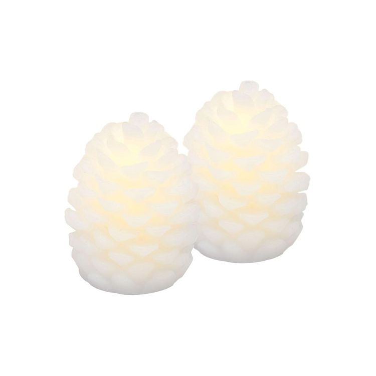 Sirius Home Set de 2 pommes de pin LED Clara 7,5cm (White) - Panache (Koksijde)